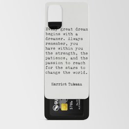 Harriet Tubman quote Android Card Case