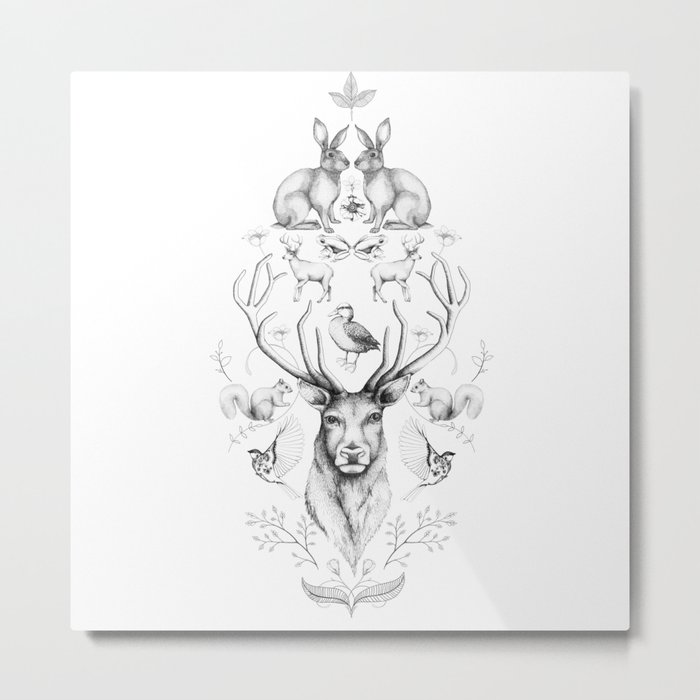 Animals symmetry symphony Metal Print