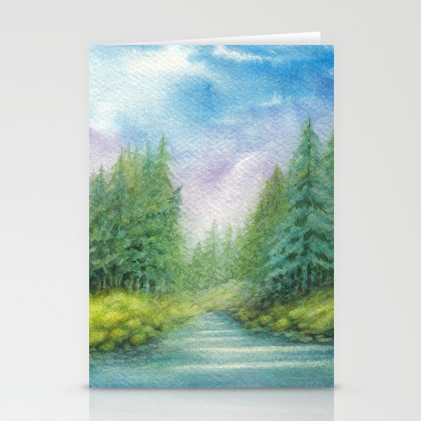 Alpine Water and Woods Stationery Cards