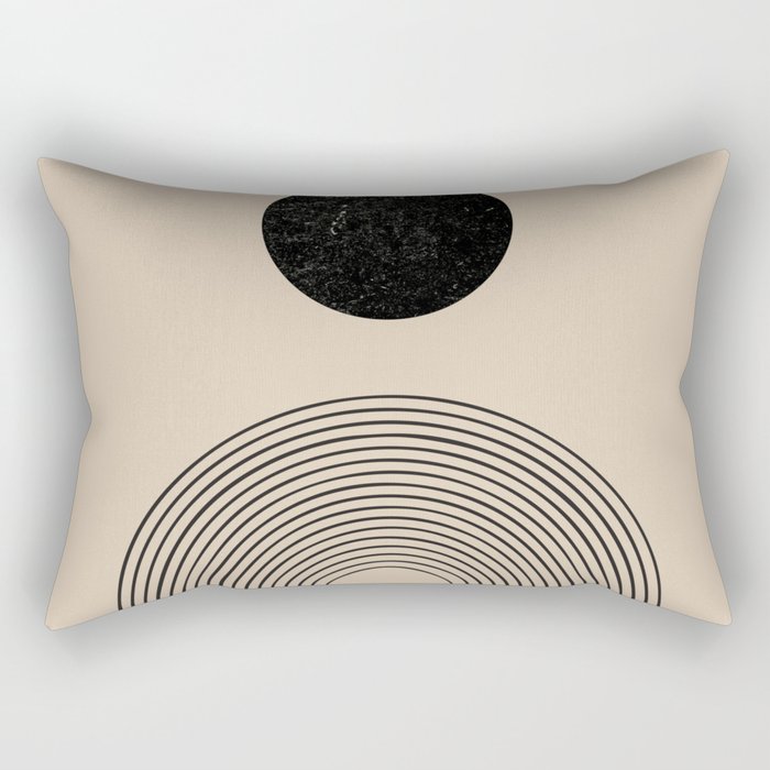 Sienna - Mid Century Modern Abstract Art Rectangular Pillow