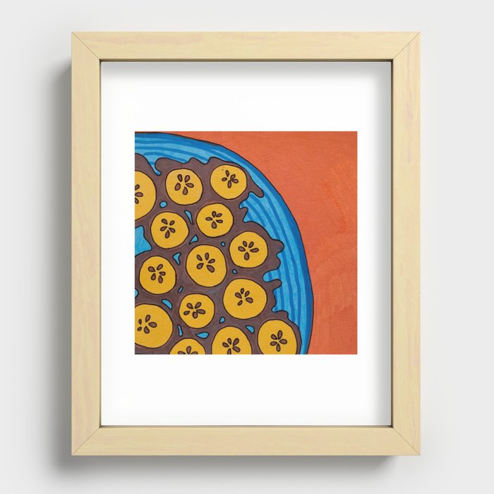 fried plantains Recessed Framed Print