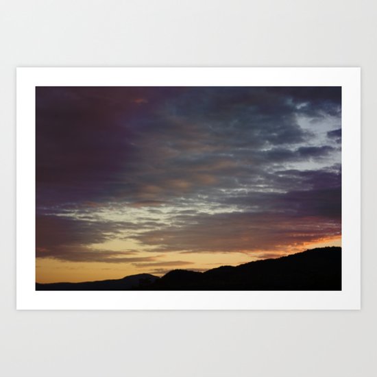 Cloudy Sunset Art Print