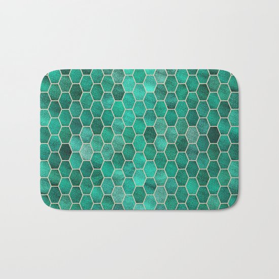 Glitter Tiles V Bath Mat