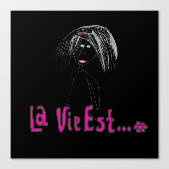 La Vie Est | Belle | Road | Travel |Kids Painting |by Elisavet Canvas Print