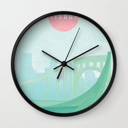 Pittsburgh Bridge Wall Clock