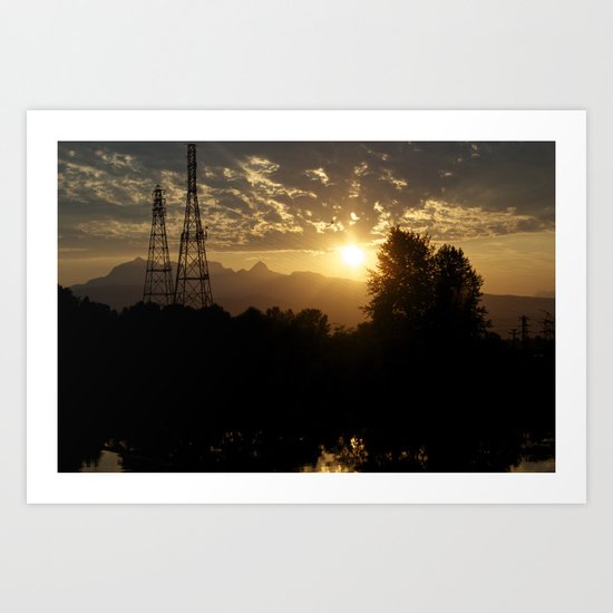 Two sources of Power Solar & Hydro Electric Art Print