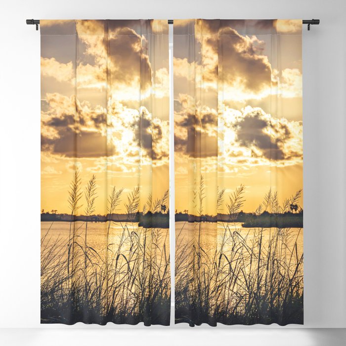 Old Fort Bayou Summer Sunset Blackout Curtain