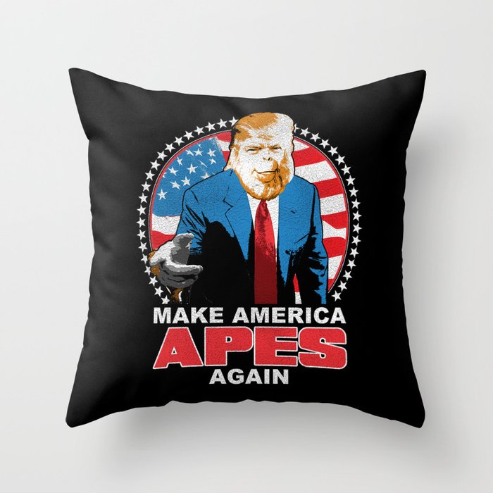 Make America Apes Again Throw Pillow