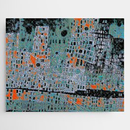 Urban Teal & Orange City  Jigsaw Puzzle