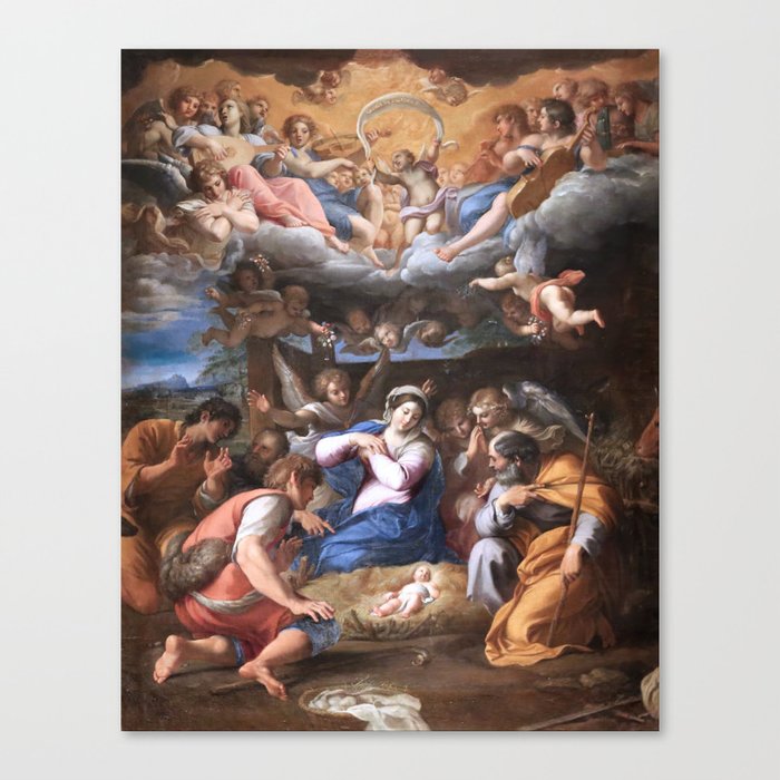 The Adoration of the Shepherds Annibale Carracci Adorazione dei Pastori  Canvas Print