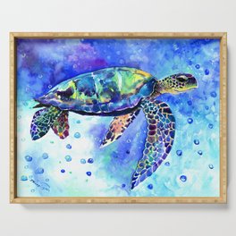 Sea Turtle, Underwater Scene Serving Tray