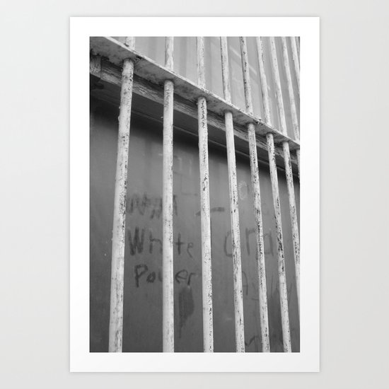 dusty window graffiti Art Print