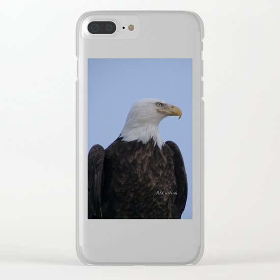 Bald Eagle on Watch along the Kenai River Clear iPhone Case