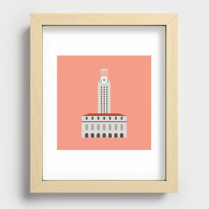 UT Clock Tower - Austin, Texas Recessed Framed Print