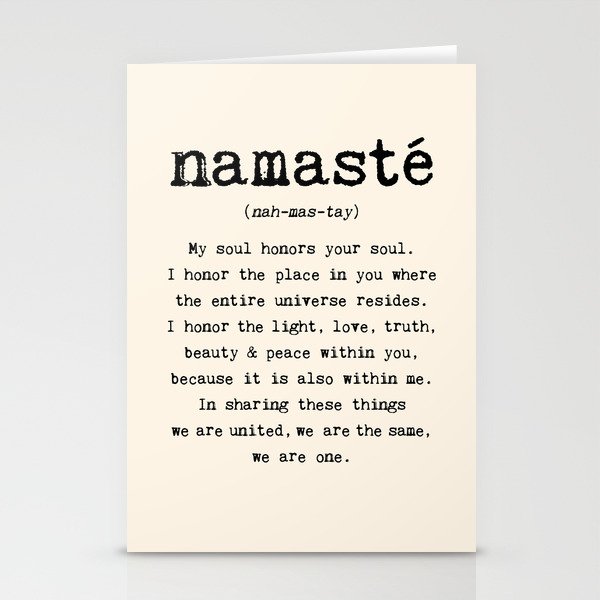 Namaste. Stationery Cards