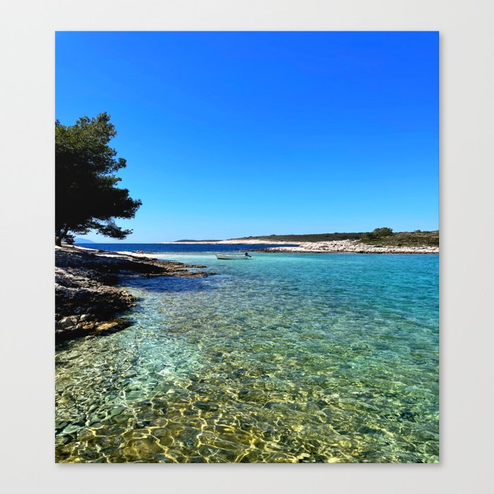 Beach in Paklinski Islands, Croatia Canvas Print
