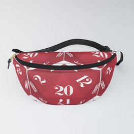 Red 20-Sided Dice Fanny Pack