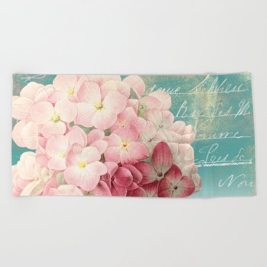 Vintage flowers #12 Beach Towel