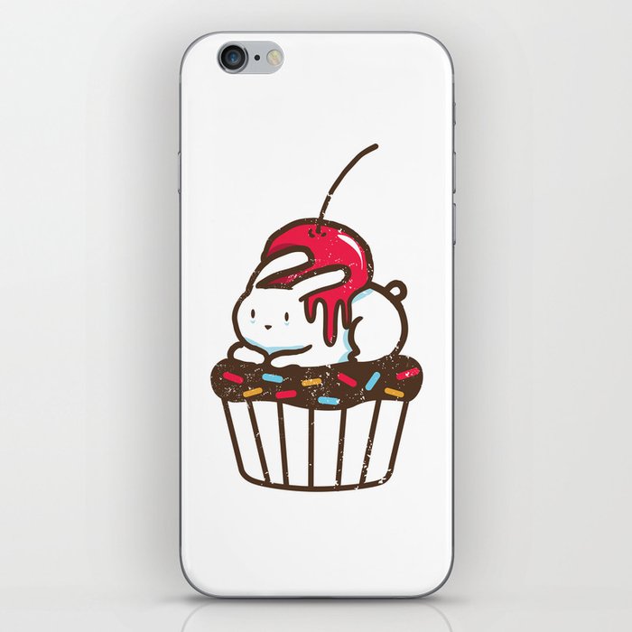 Chubby Bunny on a cupcake iPhone Skin