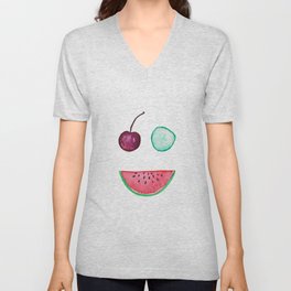 Happy Fruit II V Neck T Shirt