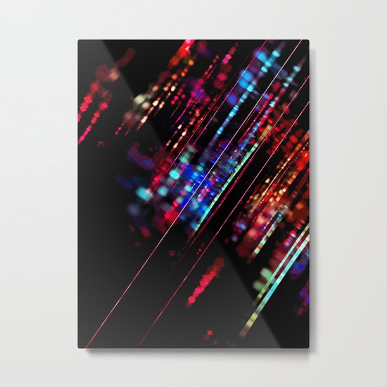 Meteor Rainbow Metal Print