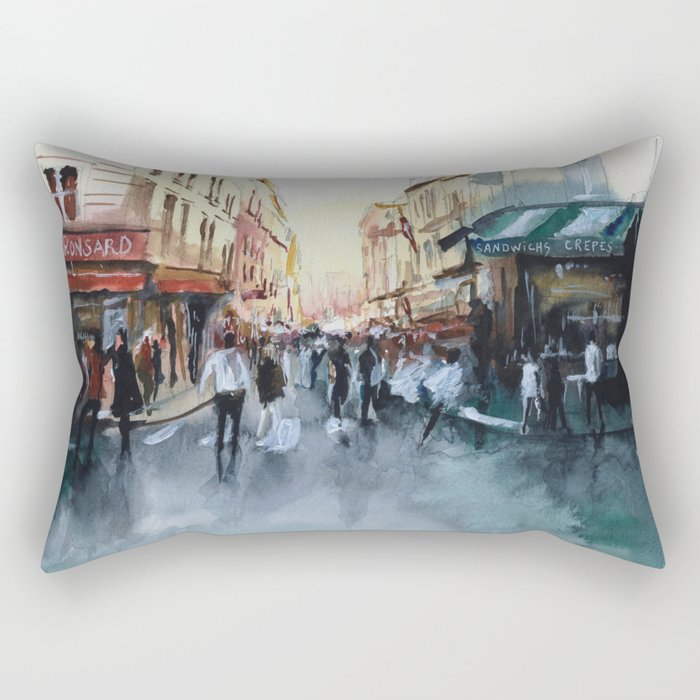 PARIS Street - Painting Rectangular Pillow