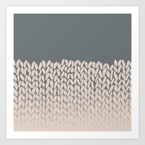 Half Knit Ombre Nat Art Print