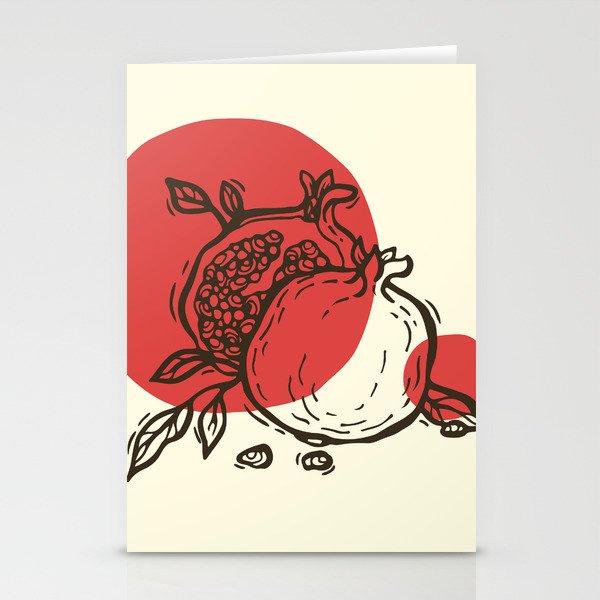 Decorative pomegranates Stationery Cards