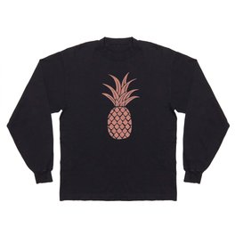 Rose Gold Pineapple Long Sleeve T Shirt