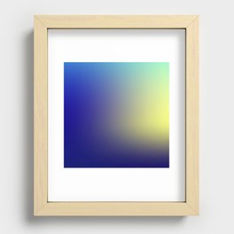 7  Blue Gradient Background 220715 Minimalist Art Valourine Digital Design Recessed Framed Print