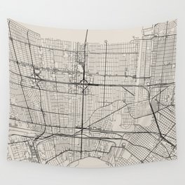 USA, Metairie City Map Wall Tapestry