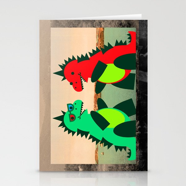 Dino Party at Sea Stationery Cards