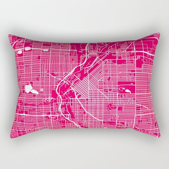 Denver map raspberrry Rectangular Pillow