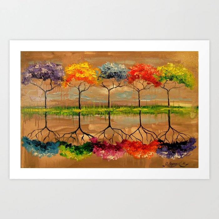 Each tree by its smell Art Print