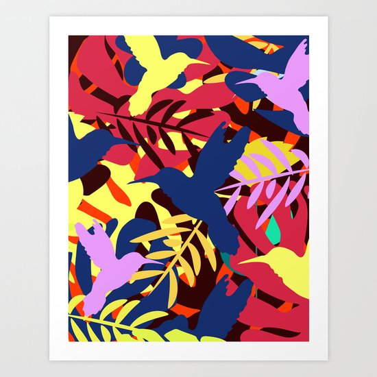 A tropical flight Art Print