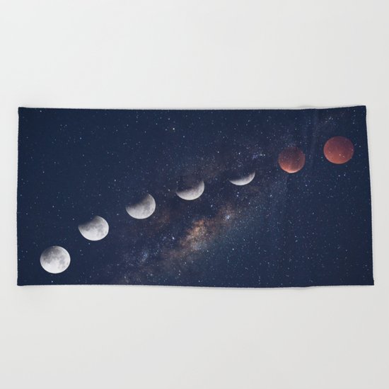phases of the moon Beach Towel