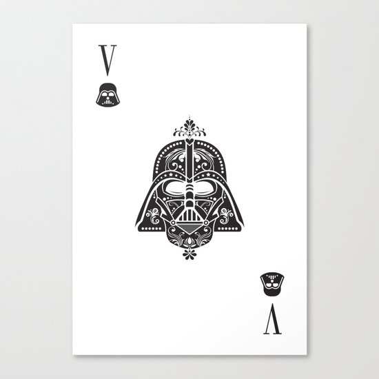 Darth Vader Card Canvas Print