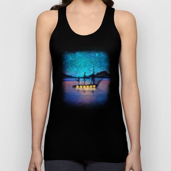 Ship in the lights Unisex Tank Top