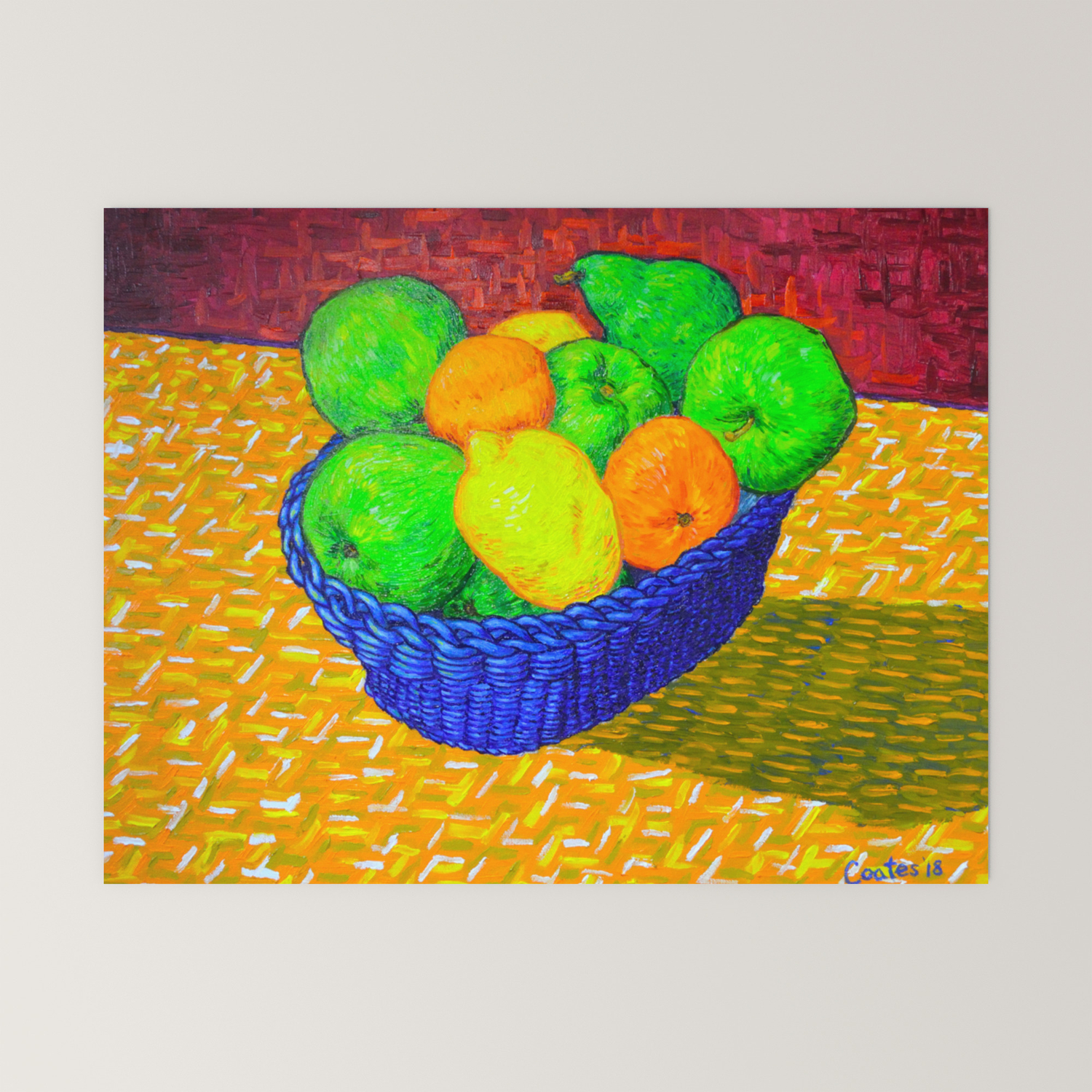 Still Life With Apples Lemons Oranges And Pear Mini Art Print