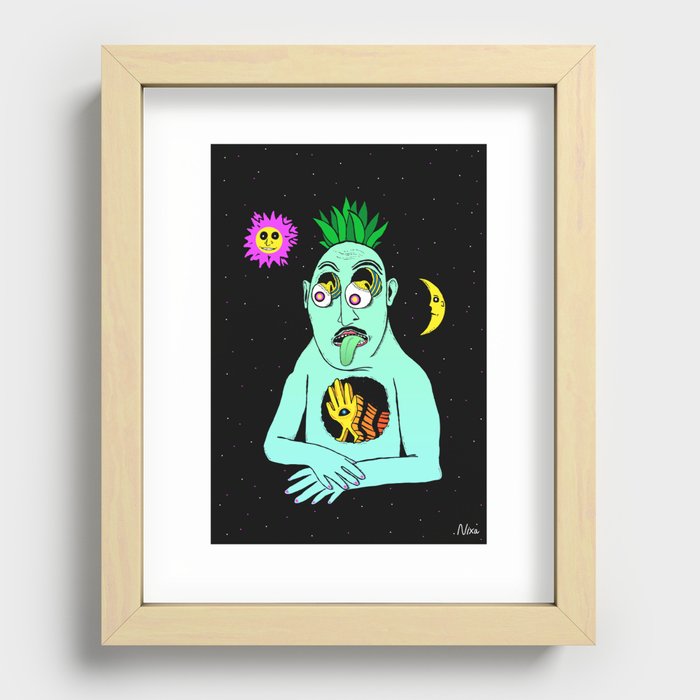 Trippy Face Recessed Framed Print