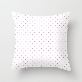 Small Hot Pink Polka dots Background Throw Pillow | Vintage, Pink, Pattern, Minimal, Graphicdesign, Dotted, Background, Retro, Bright, Cotton 
