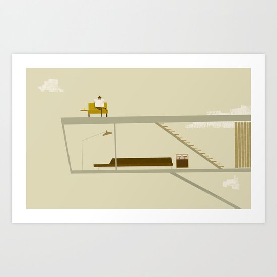 sur le toit Art Print