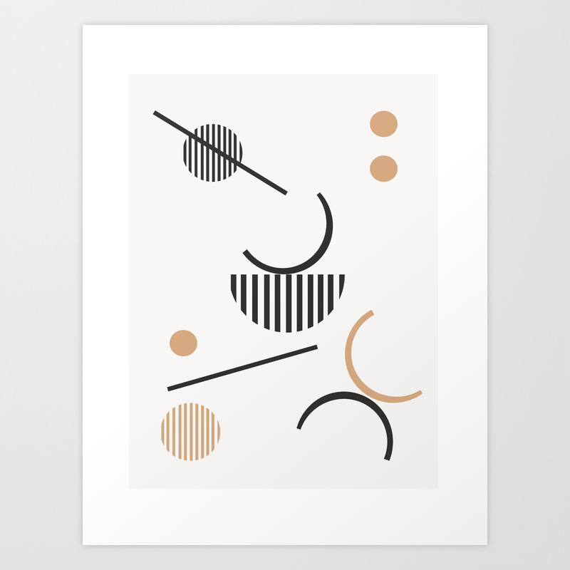 Hera Minimalist Art Print Abstract Art Geometric Earthtones