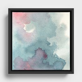 Sea Storm n°1 Watercolor Painting Framed Canvas
