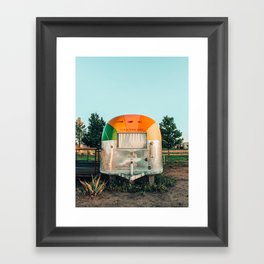 Rainbow trailer in Marfa, West Texas Framed Art Print