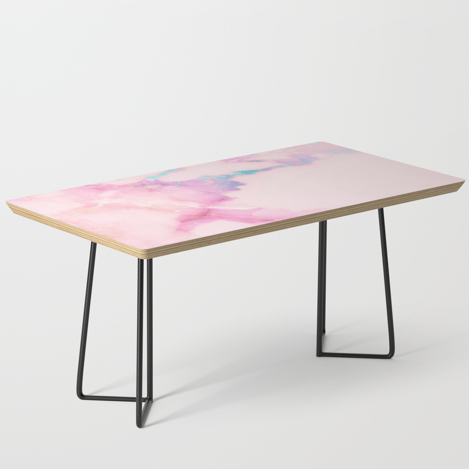 Pink Iridescent Vein Marble Coffee Table By Cafelab Society6