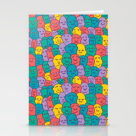 FACES OVER AND OVER Stationery Cards