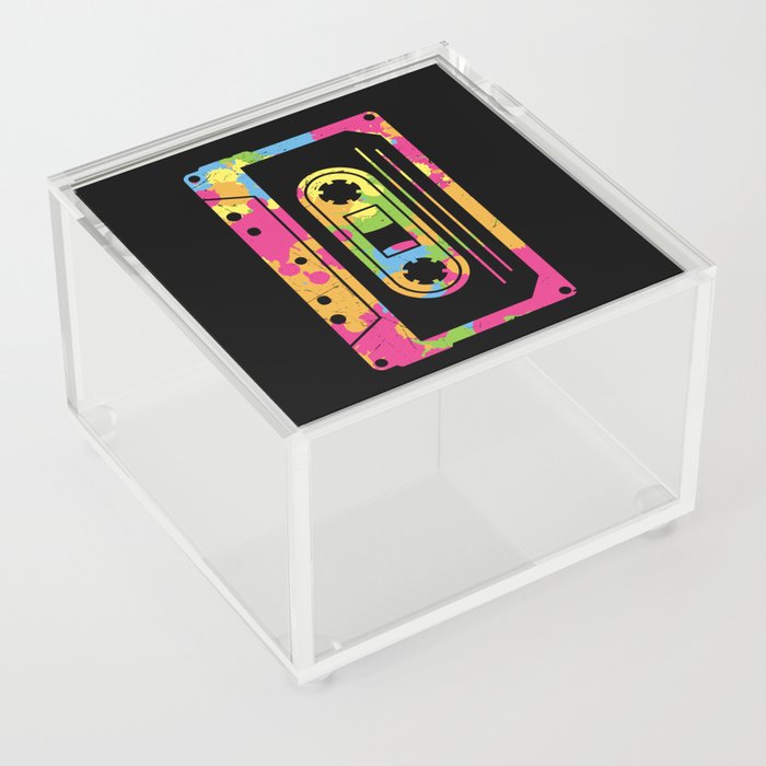 Colorful Retro Cassette Tape Acrylic Box