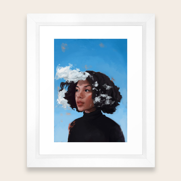 Head In The Clouds Framed Art Print By Jaymandraws Society6