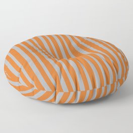 [ Thumbnail: Dark Grey & Chocolate Colored Lines/Stripes Pattern Floor Pillow ]
